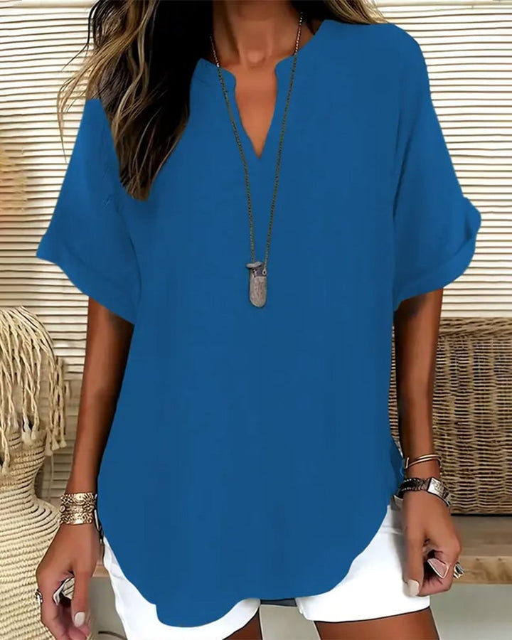 Lydia | Relaxed V-Neck Blouse