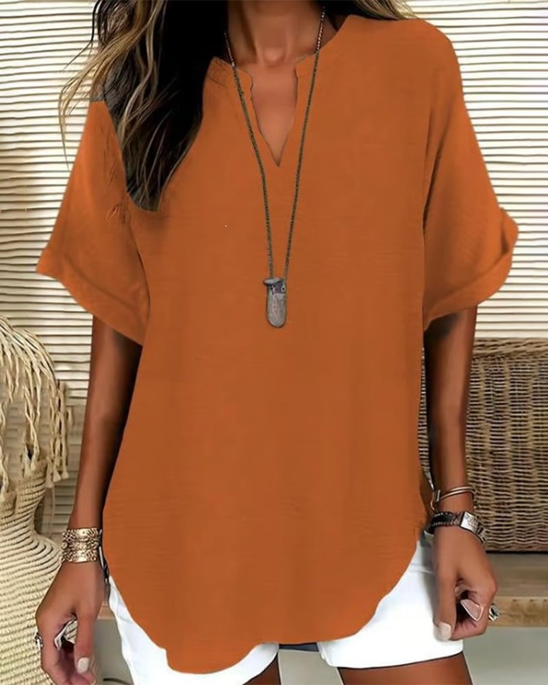 Lydia | Relaxed V-Neck Blouse