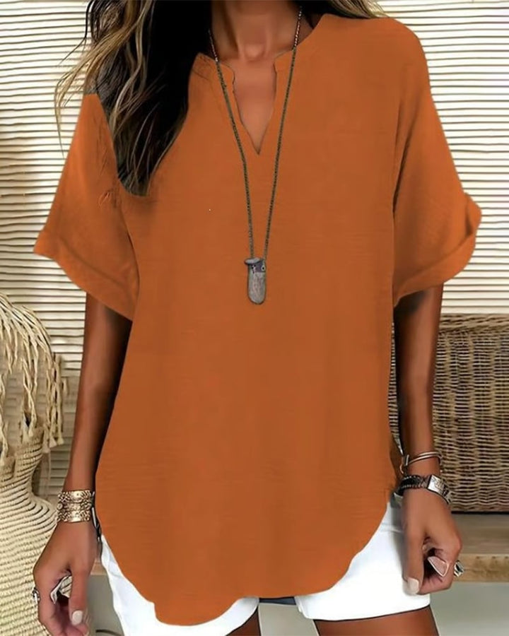Lydia | Relaxed V-Neck Blouse