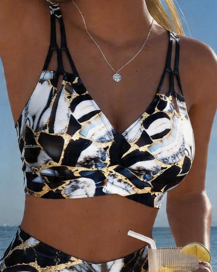 Isla | Bra-Style Plaid Bikini Set