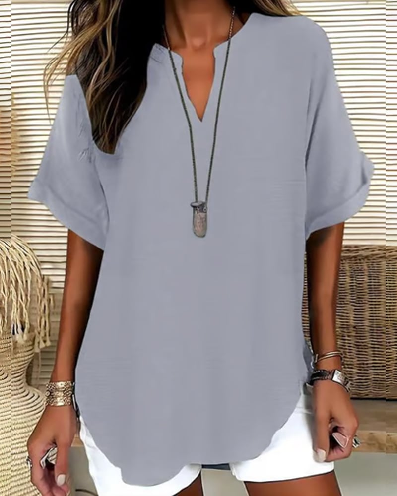 Lydia | Relaxed V-Neck Blouse