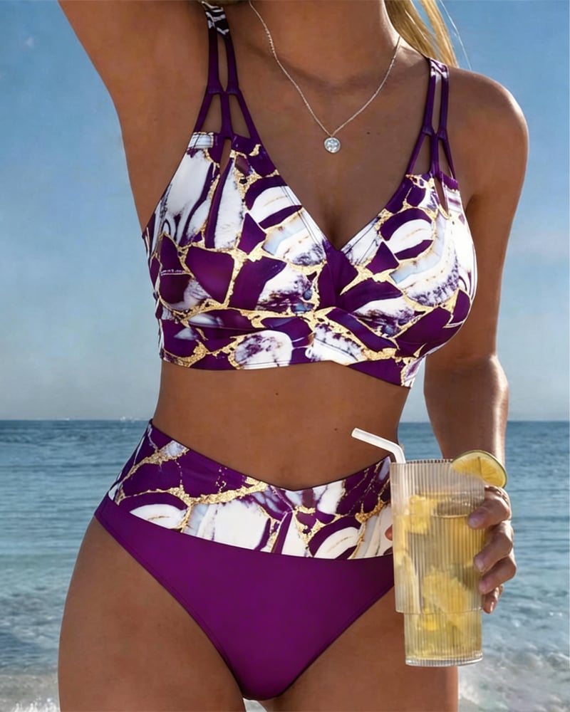 Isla | Bra-Style Plaid Bikini Set