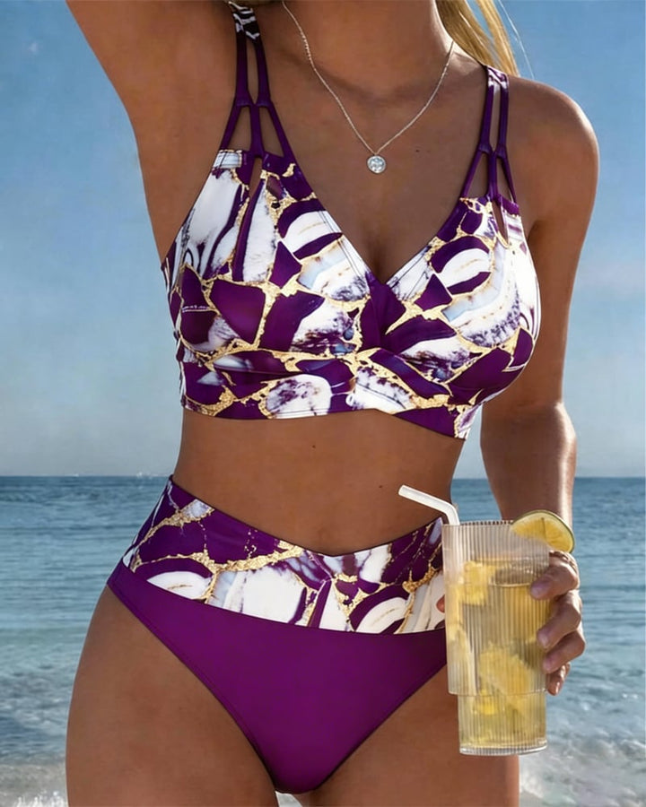 Isla | Bra-Style Plaid Bikini Set