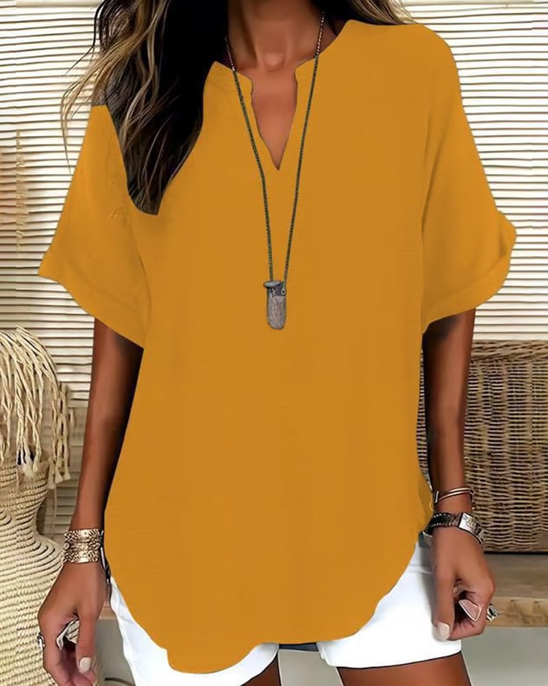 Lydia | Relaxed V-Neck Blouse