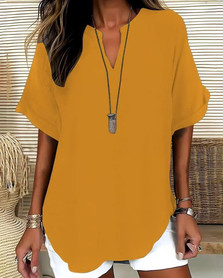 Lydia | Relaxed V-Neck Blouse