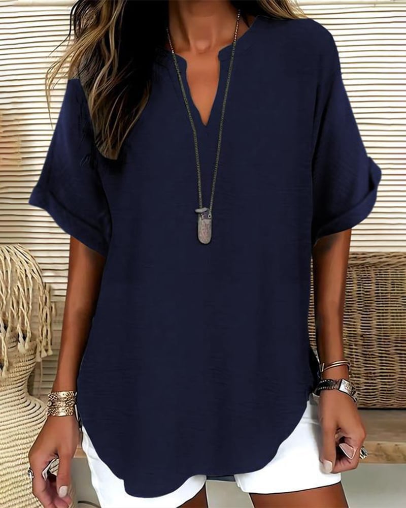 Lydia | Relaxed V-Neck Blouse