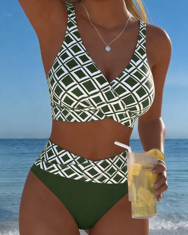 Freya | Bra-Style Check Bikini Set