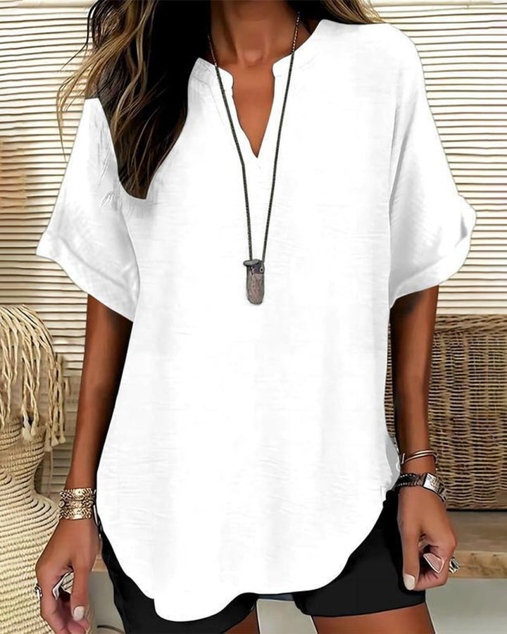 Lydia | Relaxed V-Neck Blouse