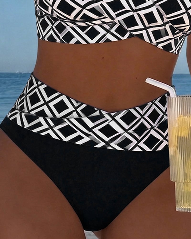 Freya | Bra-Style Check Bikini Set