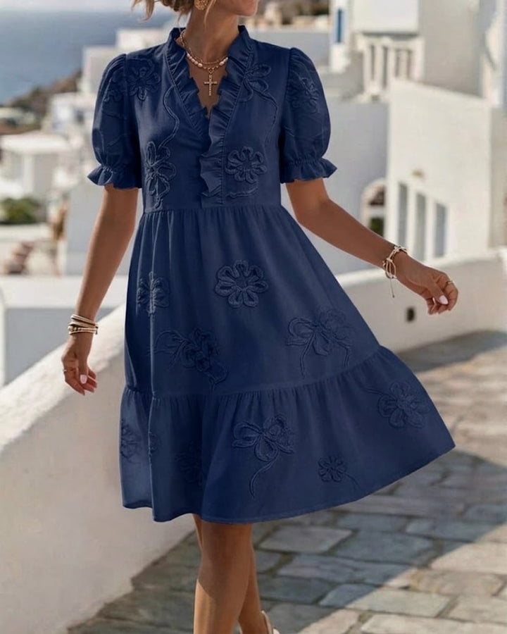 Elara | Floral Puff Sleeve Dress