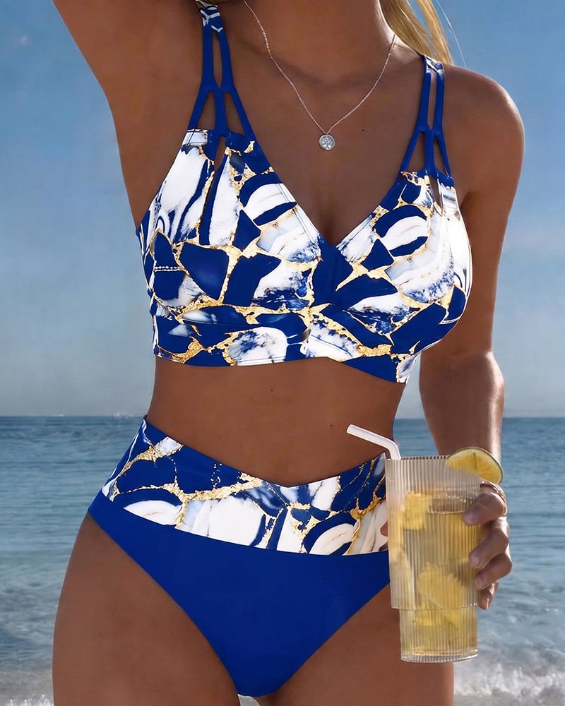 Isla | Bra-Style Plaid Bikini Set